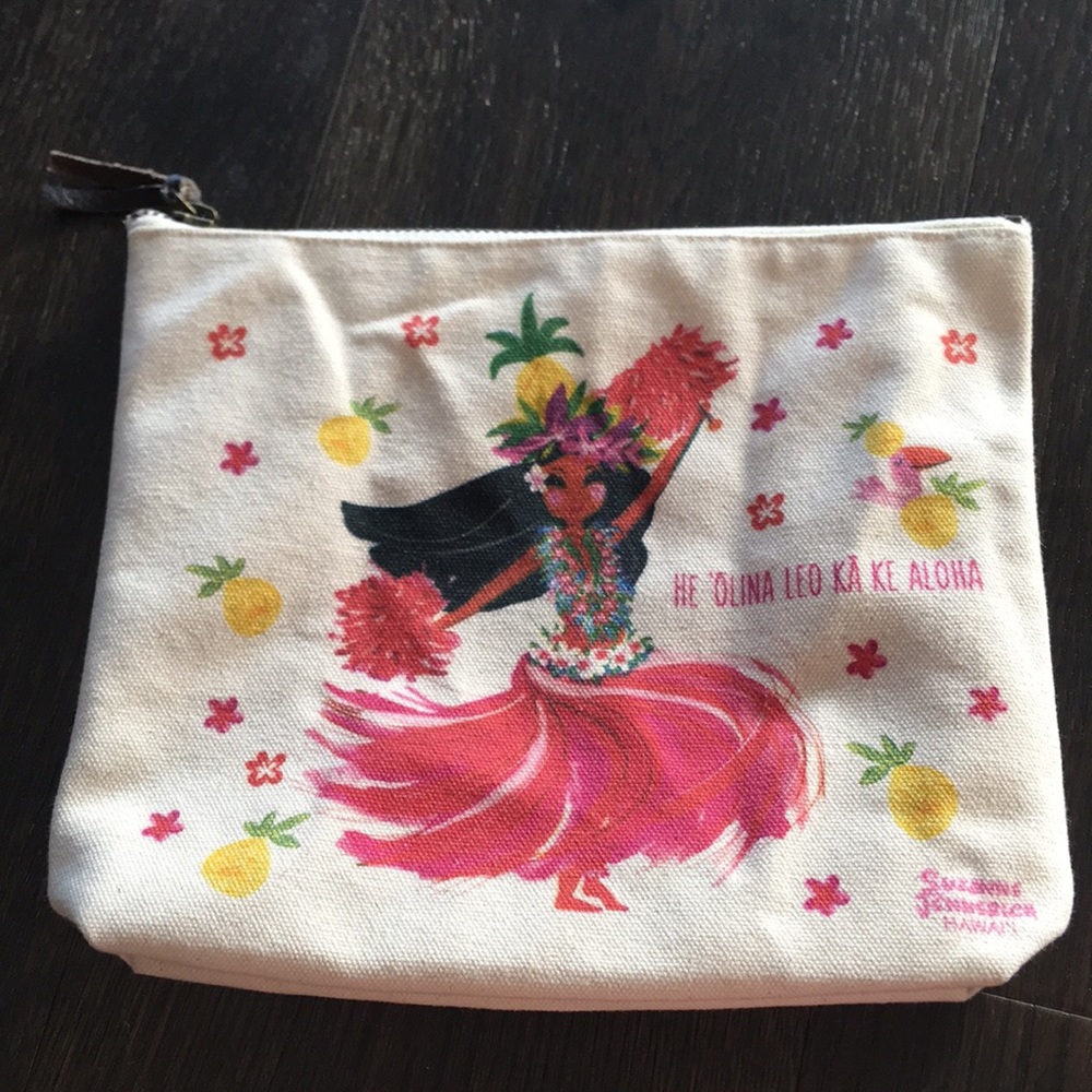 Suzanne Jennerich Hawaii Canvas Pouch with Zipper